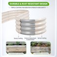 thumbnail image 3 of Cama elevada ovalada galvanizada Permade de 122 x 61 x 30 cm, color blanco, 3 of 8