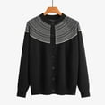 thumbnail image 2 of Bovemsi Sweaters for Women Cozy Women's Fun Autumn/Winter Retro Flower Long Sleeve Button Knitted Cardigan Sweater Fall Sweaters, 2 of 8