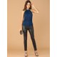 thumbnail image 4 of INSPIRE CHIC Camiseta sin mangas con cuello halter y lentejuelas sin mangas para mujer Azul L, 4 of 6