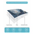 thumbnail image 5 of Quilts Twin XL Size, Navy Blue Marble Soft Comforter Bedding Set for Bed, Modern Abstract Ink Painting Lightweight Quilted Bedspread with Pillow Cover(2 Pieces) for All Season, 68x98 Inch, 5 of 6