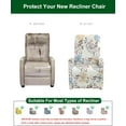 thumbnail image 6 of AIGIA Recliner Chair Covers 4 Pieces Printed Reclining Slipcovers with Pocket Stretch Recliner Couch Slipcovers, 6 of 7