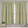 thumbnail image 2 of Ambesonne Vintage Valance & Curtain, Floral Retro Ornament Art, 55"x36", Mustard Pistachio Green, 2 of 7