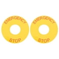 thumbnail image 1 of 2pcs Emergency Stop Label Decal Sticker for Industrial Machinery Electrical Devices, 1 of 9