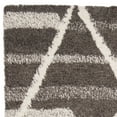 thumbnail image 5 of SAFAVIEH Casablanca Kapoor Geometric Diamonds Wool Shag Area Rug, Sand/Ivory, 4' x 6', 5 of 7