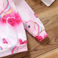 thumbnail image 5 of PatPat Toddler Girl Clothes Baby Girl Sweatshirt Long Sleeves Animal Unicorn Butterfly Print Ruffled Pullover, Pink, 18-24 Months, 5 of 6