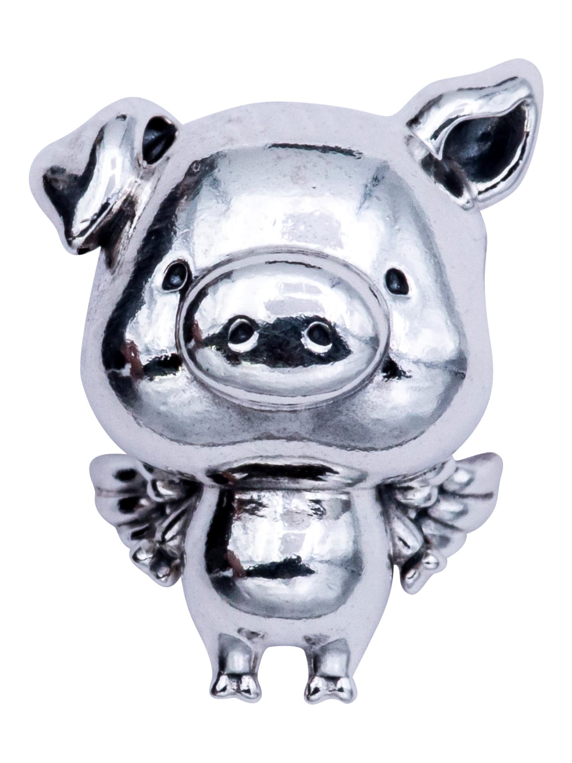 Italy 925 Sterling Silver Enamel Piggy Design Link Bracelet 7 Jewelry by Wholesale Charms
