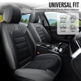 thumbnail image 3 of FLORICH Full Set Car Seat Covers, Waterproof Faux Leather Seat Protectors, Comfortable Auto Interior Cushions Fit for Most Cars SUV Trucks, Black & Gray, 3 of 8