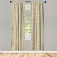thumbnail image 3 of Ambesonne Indie Curtains, Stripes, Pair of 28"x84", Yellow Blue, 3 of 5