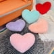 thumbnail image 3 of Xiao Hua Almohada decorativa para el hogar, almohada de peluche con imitación de pelo de conejo de color liso, almohada para el respaldo del sofá de la sala de estar, cojín para el automóvil (rojo), 3 of 5