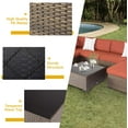 thumbnail image 5 of Kinbor 7pcs Outdoor Patio Furniture Sectional Pe Rattan Wicker Rattan Sofa Set with Wine Red Cushions, 5 of 9