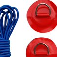 thumbnail image 3 of Almohadilla D de material acero inoxidable resistente de 6 unidades, de PVC en cable de choque para bote inflable de PVC, bote, bote, rojo DYNWAVEMX Parche de anillo en D para kayak, 3 of 8