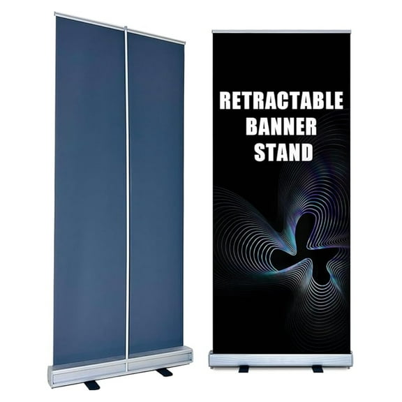 Heavy-Duty 33½''x 80'' Retractable Banner Stand Roll Up Banner Stand Advertising Display Stand with Padded Canvas Bag