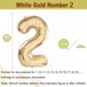 thumbnail image 2 of Globo Yeodong con helio laminado de oro blanco número 2 de 40 pulgadas, 2 of 7