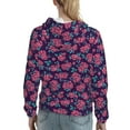 thumbnail image 7 of Lsque Rose Flowers Pattern Casual Women's Hoodie,Hooded Sweatshirt with Kangaroo Pocket,Pullover Hoodie with Eye-catching Drawstrings-Small, 7 of 7