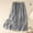 Gray, variant on Summer Skirt Women Loose Fit Fold Elastic Waist Knee Length Skirt Solid Color Cottton Lightweight Mid-Length Skirt