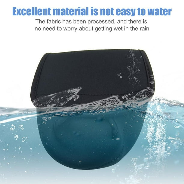 Funda protectora impermeable para carrete de pesca de baitcasting de neopreno (M)