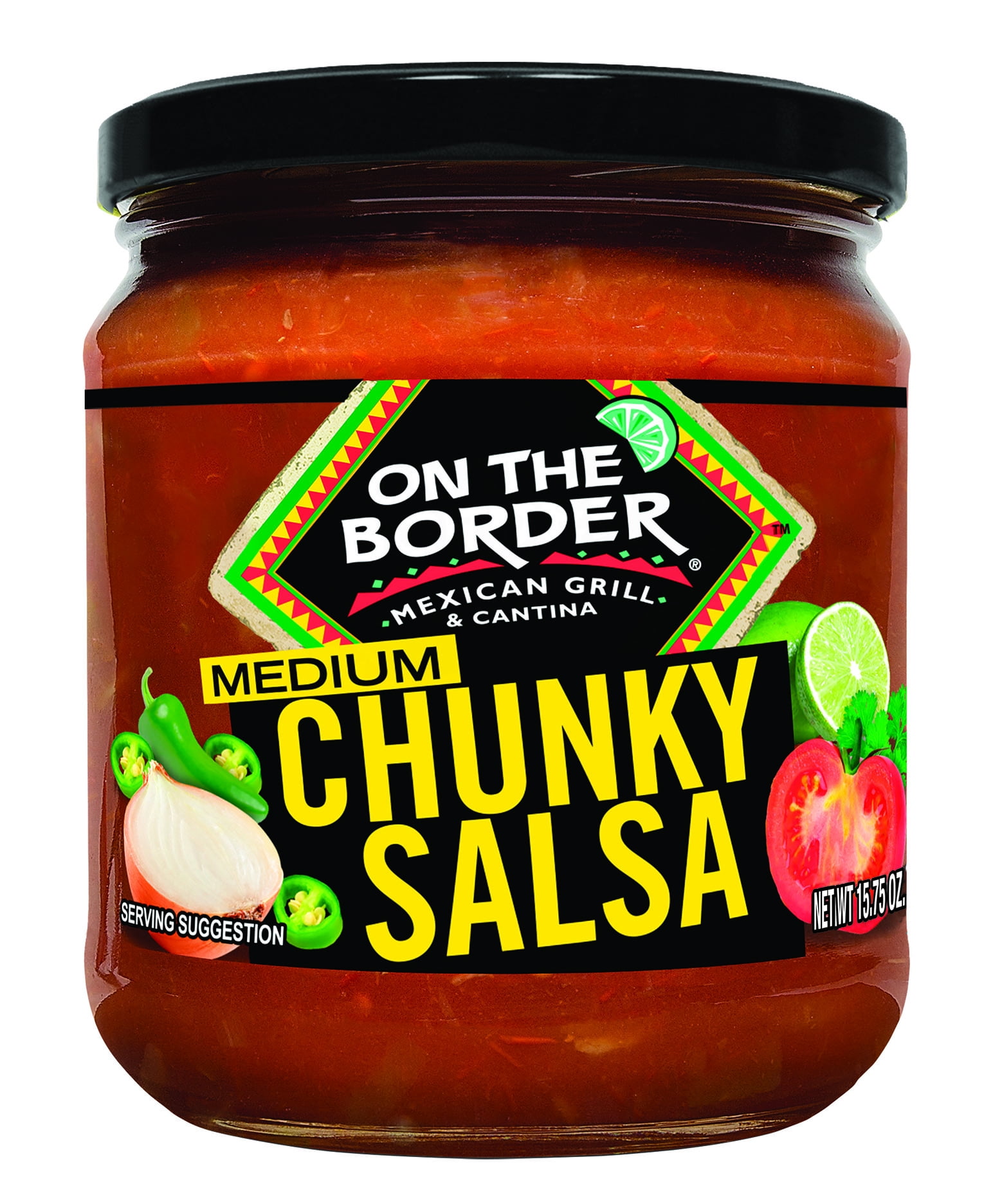 On The Border Medium Chunky Salsa, 15.5 Oz. - Walmart.com - Walmart.com