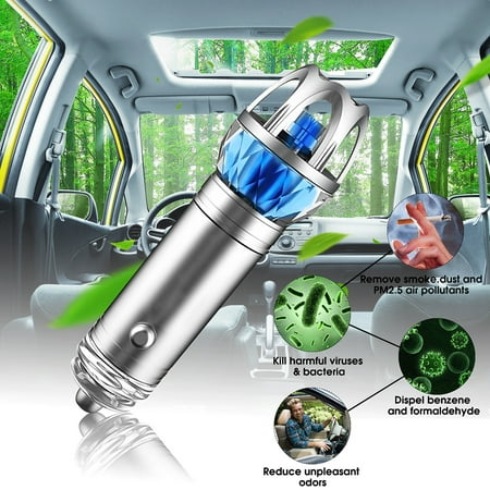 MECO Car Air Purifier -Lonic Freshener Oxygen Bar Ozone Lonizer Removes Cigarette Smoke Pollen and Pet Smells for Fresher