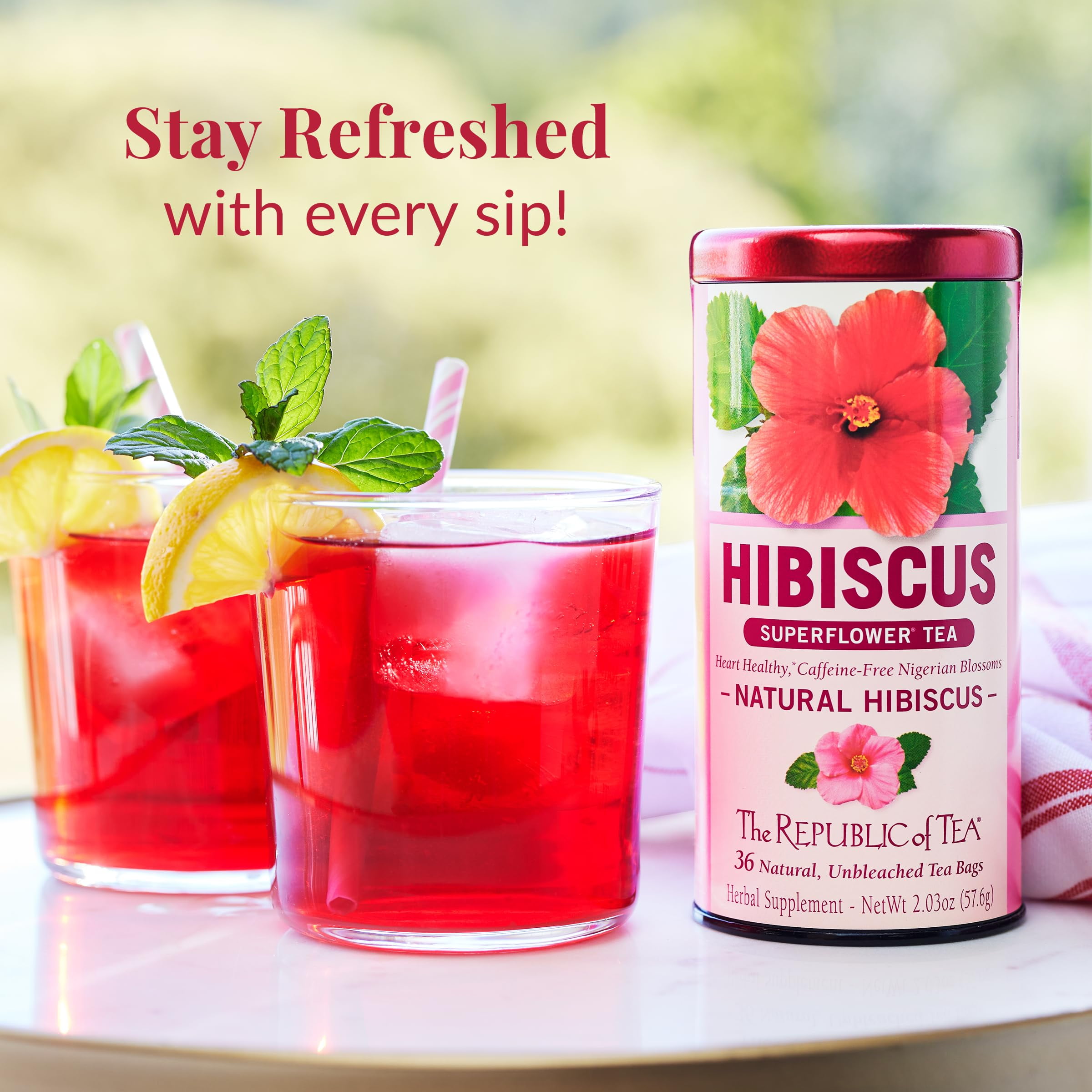 (2 pack) Natural Hibiscus Herbal Tea
