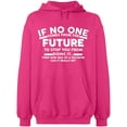 thumbnail image 2 of OXI Hoodie Sweatshirt - No One Come From The Future, Basic Casual Hoodie for Men's and Women Fleece Hoodie Long Sleeve - Heliconia X-Large, 2 of 3