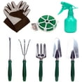 thumbnail image 3 of 9-piece Garden Tools Set with Gloves and Floral Tote Bag - Gardening Hand Tools Kit with Storage Bag, Gifts for Women, 3 of 4