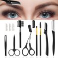 thumbnail image 1 of ONEUPIN Kit de recortador de cejas 12 en 1, herramienta de dermaplaning exfoliante multiusos, tijeras para cejas, cepillo para cejas, pinzas, maquinilla de afeitar para cejas, juego de herramientas pa, 1 of 5