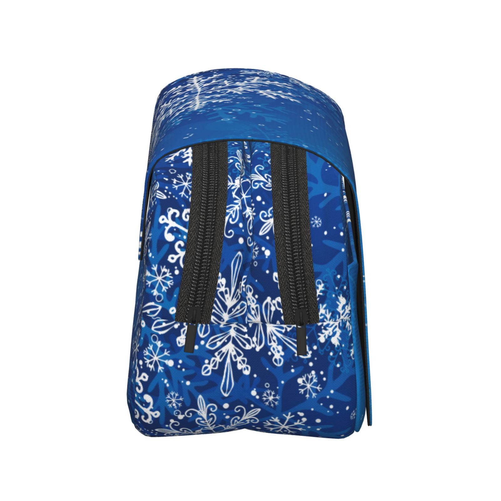 Rateoe Blue Christmas With Snowflakes Pattern Double Clamshell Pen Case, Storage Organizer with Two Zipper Compartments– Holds Up to 50 Pencils & Pens