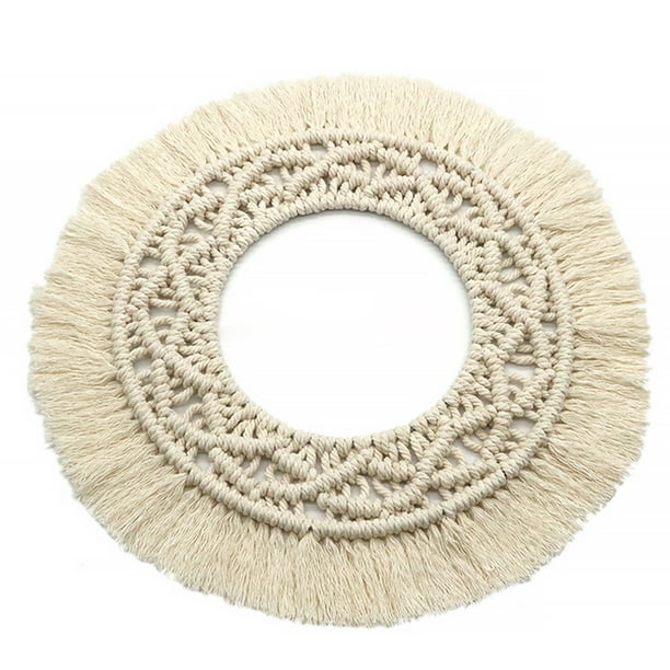 Tapiz colgante colgante de pared con cuerda, artesanía para el hogar, bohemio bohemio, decoración nórdica para el hogar, dormitorios, dormitorios, apartamentos Z150E Scienceny HA009158-05