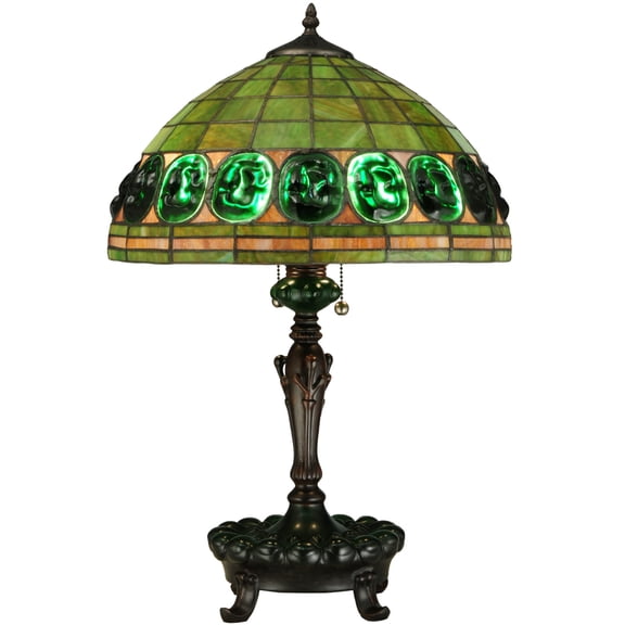 Meyda 24-inch Turtleback Green Table Lamp