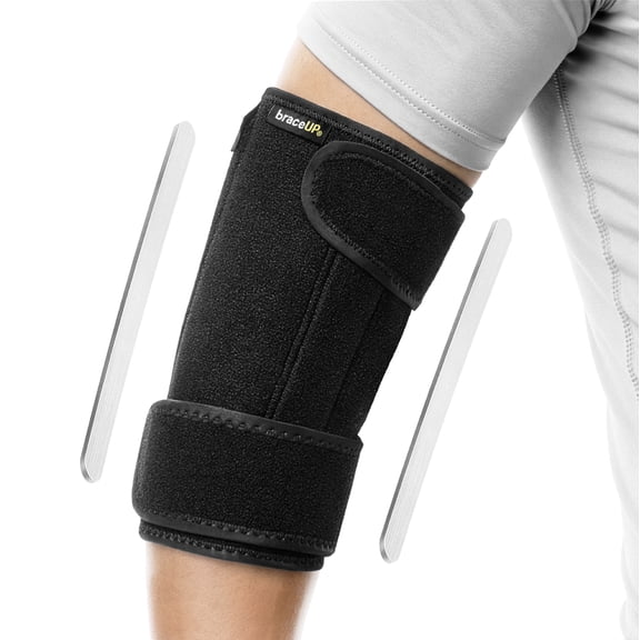 BraceUP Elbow Brace with Metal Splints – Adjustable Compression Support for Tendonitis and Cubital Tunnel Relief