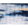 thumbnail image 3 of HomeRoots 553776 3 x 5 ft. Blue & Yellow Abstract Printed Washable Non Skid Rectangle Area Rug, 3 of 11