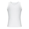 thumbnail image 5 of RYDCOT Mens Summer Workout Tank Tops Fitness Bodybuilding Sleeveless Gym Muscle Stringer Shirts Vest White, 5 of 6