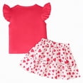thumbnail image 5 of NOLDARES Toddler Baby Girl Summer Clothes Sleevelesss T-Shirt Tops and Ruffled Shorts Set Cute Summer Outfits 2Pcs(Red,4-5 Years), 5 of 9