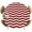 White Red, variant on Round Fitted Tablecloths with Elastic Edge Red White Stripe Water Ripple Oil-Proof Waterproof Wipeable Table Cover,55" - 60"