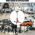 thumbnail image 4 of 2-Stage Hydraulic Telescopic Transmission Jack, 1100 lbs Capacity, 33.5"-69" Lift Range, Foot Pedal, 360° Swivel Wheels, Red, 4 of 9