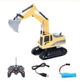 thumbnail image 1 of Excavadora con mando a distancia para niños, juguete, luz, sonido, rotación libre, 6 canales, aleación, camión de construcción RC, 1 of 5