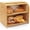 Natural, variant on Bread Box for Kitchen Countertop, Double Layer Bamboo Bread Storage Container for Homemade Bread, Roll Top Bread Box with 3 Adjustable Height for Kitchen Counter, Black Breadbox Organizer