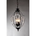 thumbnail image 2 of Kennedy 3-light Black-finish 11-inch Crystal Chandelier, 2 of 6