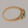 thumbnail image 4 of LBG British Made 9k Rose Gold Natural Emerald Womens Statement Ring - 33 size options - Size 9.25, 4 of 5