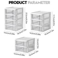thumbnail image 3 of MOQIN Stackable Storage Drawers, Plastic Coffee Pod Holder Drawer, Bathroom Makeup Organizer & Storage, Clear Plastic Pull Out Drawers for Vanity, Kitchen Cabinet, Pantry Organization and Storage, 3 of 9