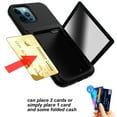 thumbnail image 3 of iPhone 12 Pro Wallet Case, iPhone 12 Case, Dteck Card Holder Cover with Hidden Mirror Dual Layer Shockproof Heavy Duty Protection All-Round Armor Protective Case for iPhone 12 / 12 Pro, Black, 3 of 6