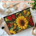 thumbnail image 5 of Makeup Bag Small Toilet Cosmetic Bags Travel Makeup Case Waterproof for Women Girls 6.7X9.45inches - Gorgeous Butterfly - Kissed Sunflowers, 5 of 7