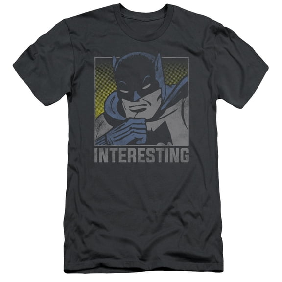 DC Comics Interesting S/S Adult 30/1 T-Shirt Charcoal