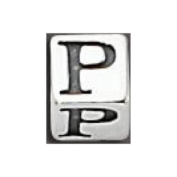 Pewter Alphabet Cubes 5.5MM W/4MM Hole - PW B 5.5MM Cube W/4MM Hole