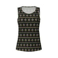 thumbnail image 4 of Xecao Mardi Gras Fleur de Lis print women's scoop neck, loose-fit workout tank tops for the gym., 4 of 9