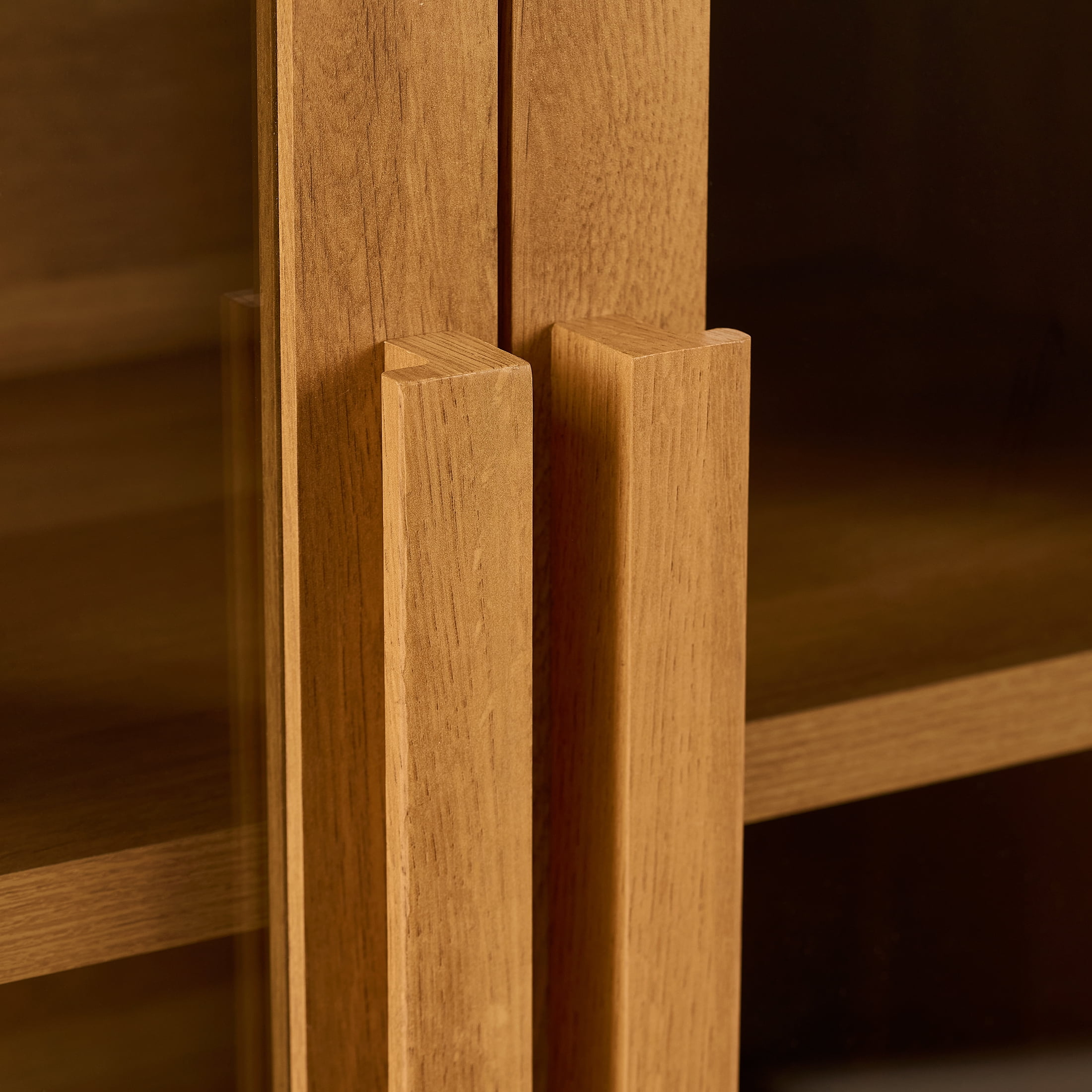 (2 pack) Better Homes & Gardens Ezra Accent Cabinet, Light Honey Finish