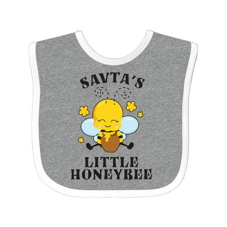 

Inktastic Cute Bee Savta s Little Honeybee with Stars Gift Baby Boy or Baby Girl Bib