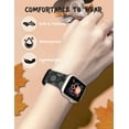thumbnail image 2 of Wearlizer Halloween Skull Engraved Band Compatible with Apple Watch Band 40mm 38mm 41mm 49mm 45mm 44mm 42mm Women, Two-Tone Skull Cute Soft Silicone Sport Strap for iWatch Series 9 8/7/6/5/4/3/2/1/SE, 2 of 6