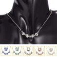 thumbnail image 4 of PVCS Unique Amour en Forme de Coeur Pliant Deux-Porter Collier Fleur Collier Chaîne de Clavicule, 4 of 4