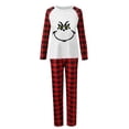 thumbnail image 2 of Conjuntos de pijamas navideños familiares a juego Grinch 2024, pijama de Grinch con parte superior y pantalones de pijama a cuadros, pijama de Grinch para niños y adultos para la familia, Mujer S, 2 of 3